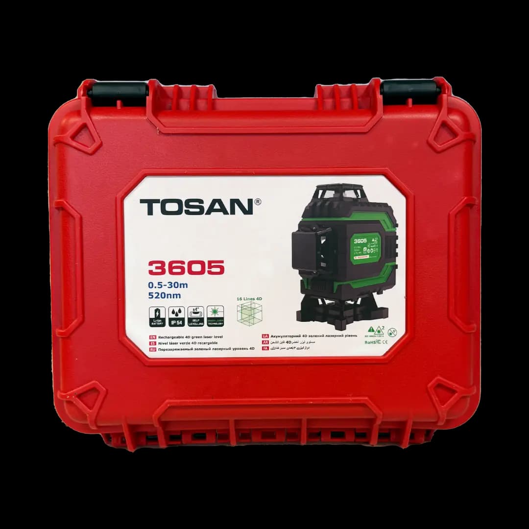 تراز لیزری 4 بعدی نور سبز توسن مدل M3605G — تصویر ۸