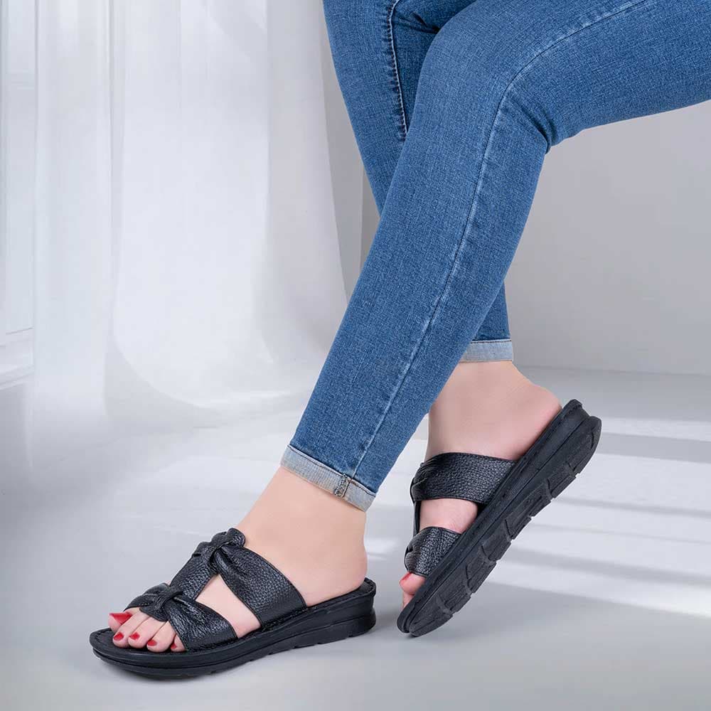 صندل طبی زنانه چرم تبریز مدل پاپیون — تصویر ۱۰
