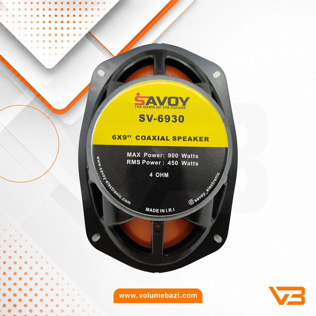 اسپیکر خودرو ساووی مدل SV-6930 سایز 9×6 اینچ – بسته دو عددی — تصویر ۶