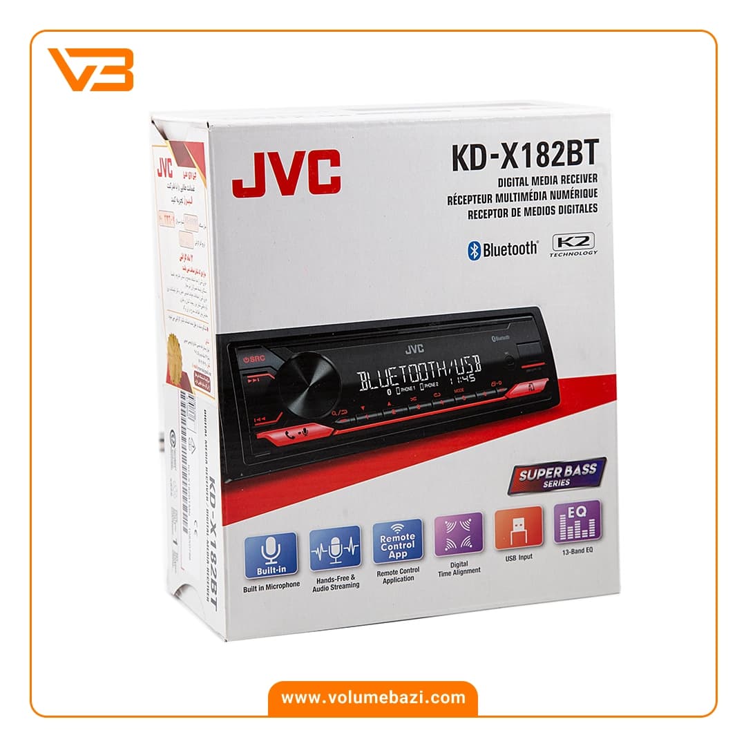 پخش کننده خودرو جی وی سی مدل KD-X182BT — تصویر ۸