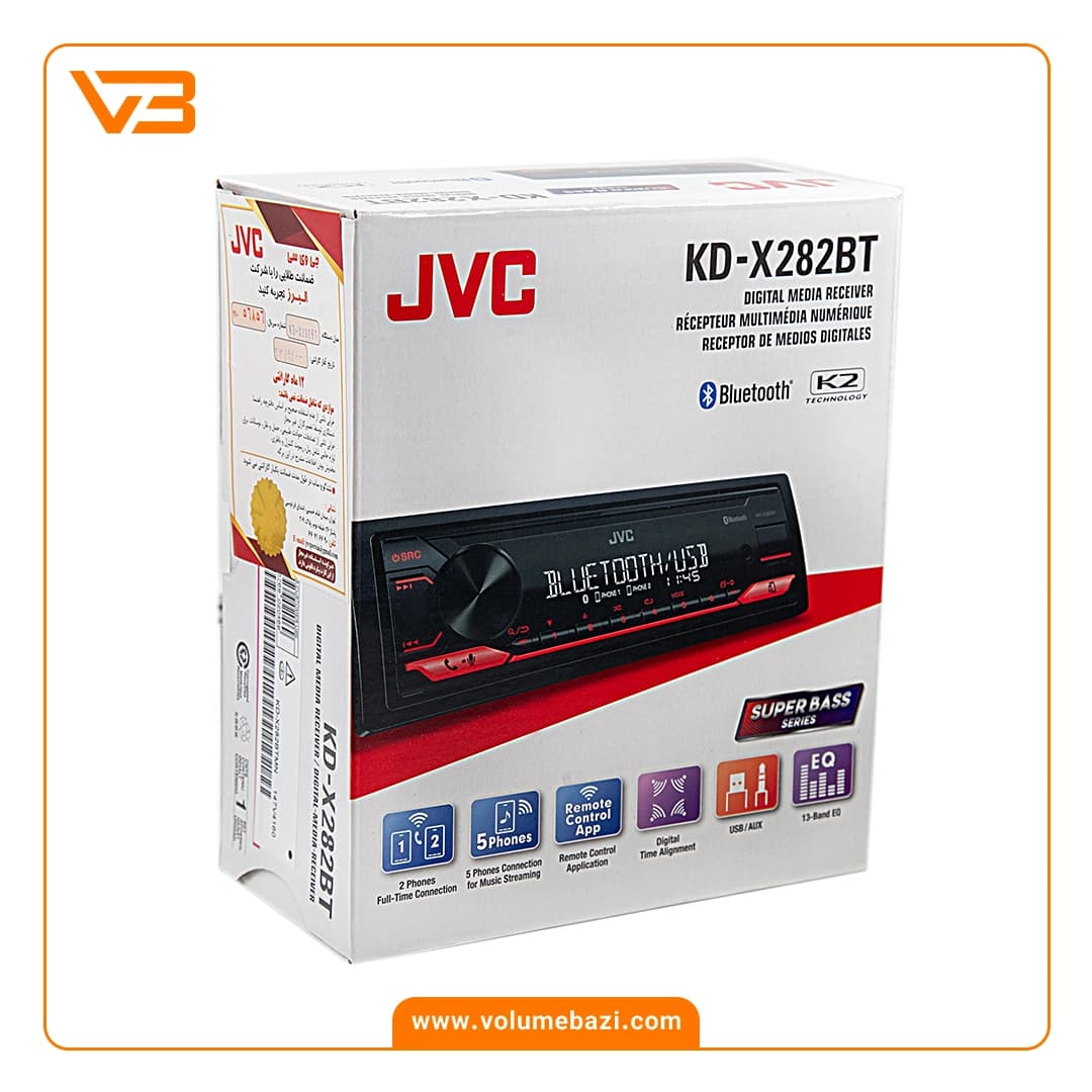 پخش کننده خودرو جی وی سی مدل KD-X282BT — تصویر ۱۰