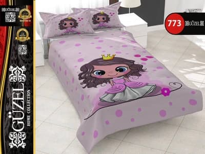 ست روتختی دخترانه سه بعدی گوزل یک نفره کد 773