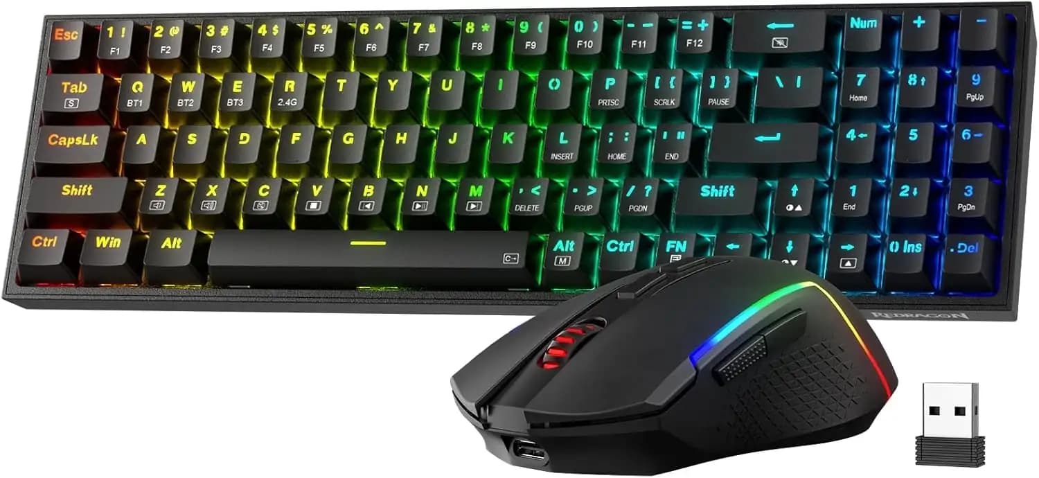کیبورد گیمینگ ردراگون مدل REDRAGON COMBO gaming (RGB) S136 (اصل)