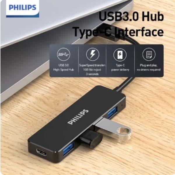 هاب و تبدیل USB.3 فیلیپس مدل Philips SWR1603C/93 (اصل)