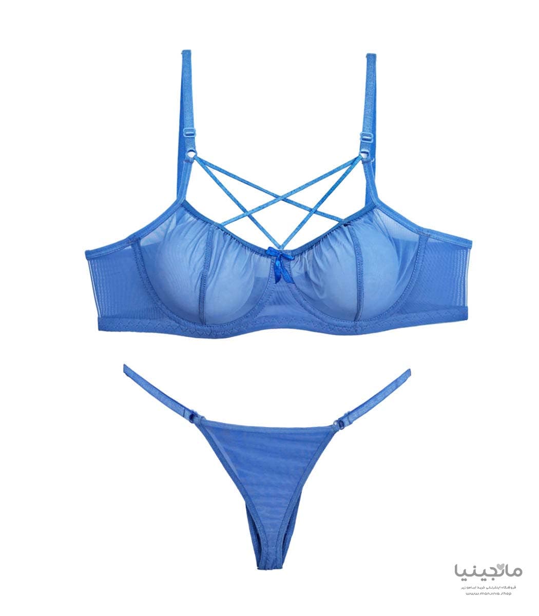ست لباس زیر شورت و سوتین حریر فنردار هارنس Zhalin ژالین کد 924 — تصویر ۱۱