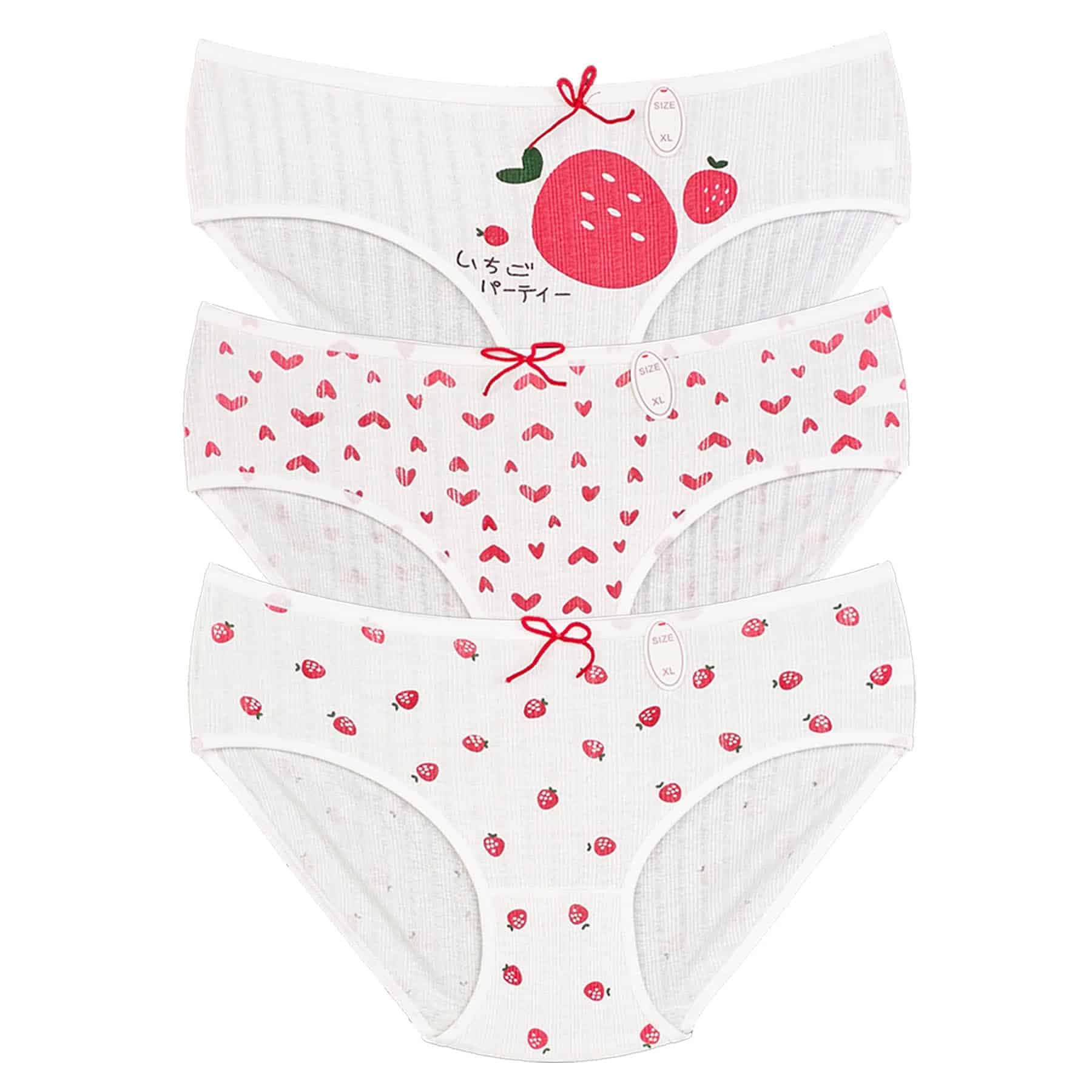 شورت زنانه فانتزی طرح Strawberry کد 522 – بسته 3 عددی — تصویر ۸
