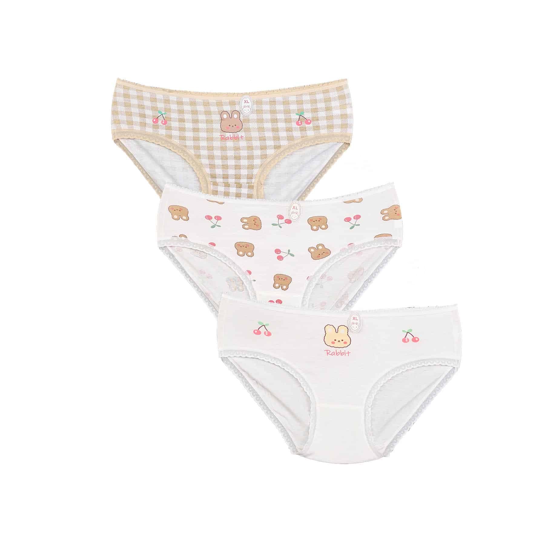 شورت زنانه فانتزی طرح Rabbit کد 461 – بسته 3 عددی
