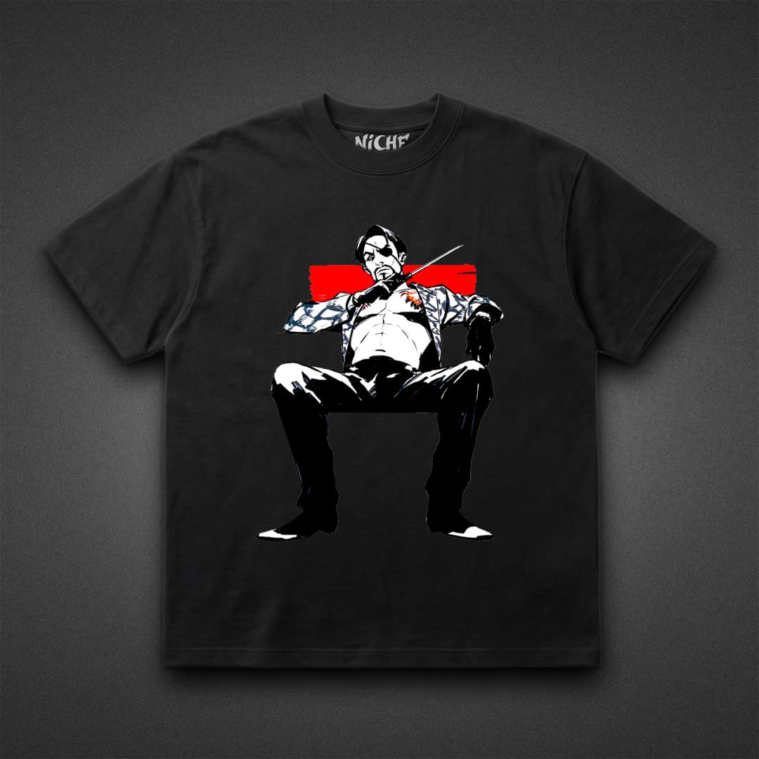 تیشرت Yakuza طرح Majima Sitting — تصویر ۲