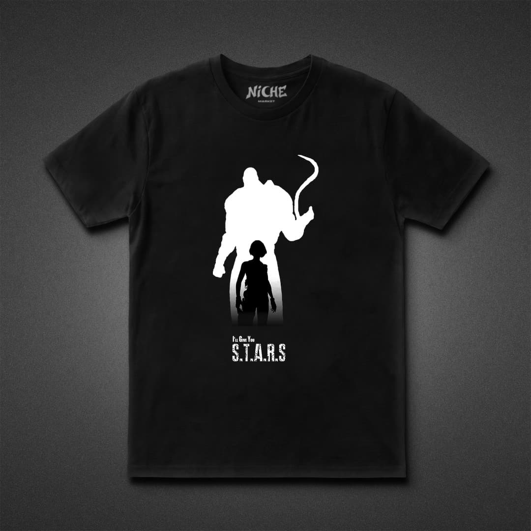 تیشرت Resident Evil طرح Nemesis and Jill Silhouette — تصویر ۴