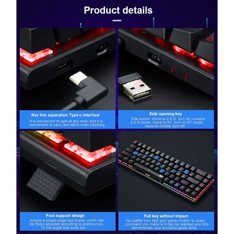 کیبورد ردراگون Ryze Pro K633 — تصویر ۷
