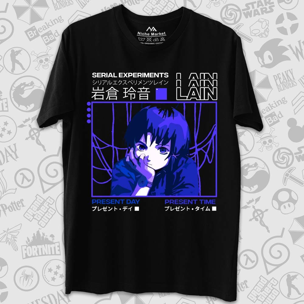 تیشرت Serial Experiments Lain طرح Streetwear Lain Purple