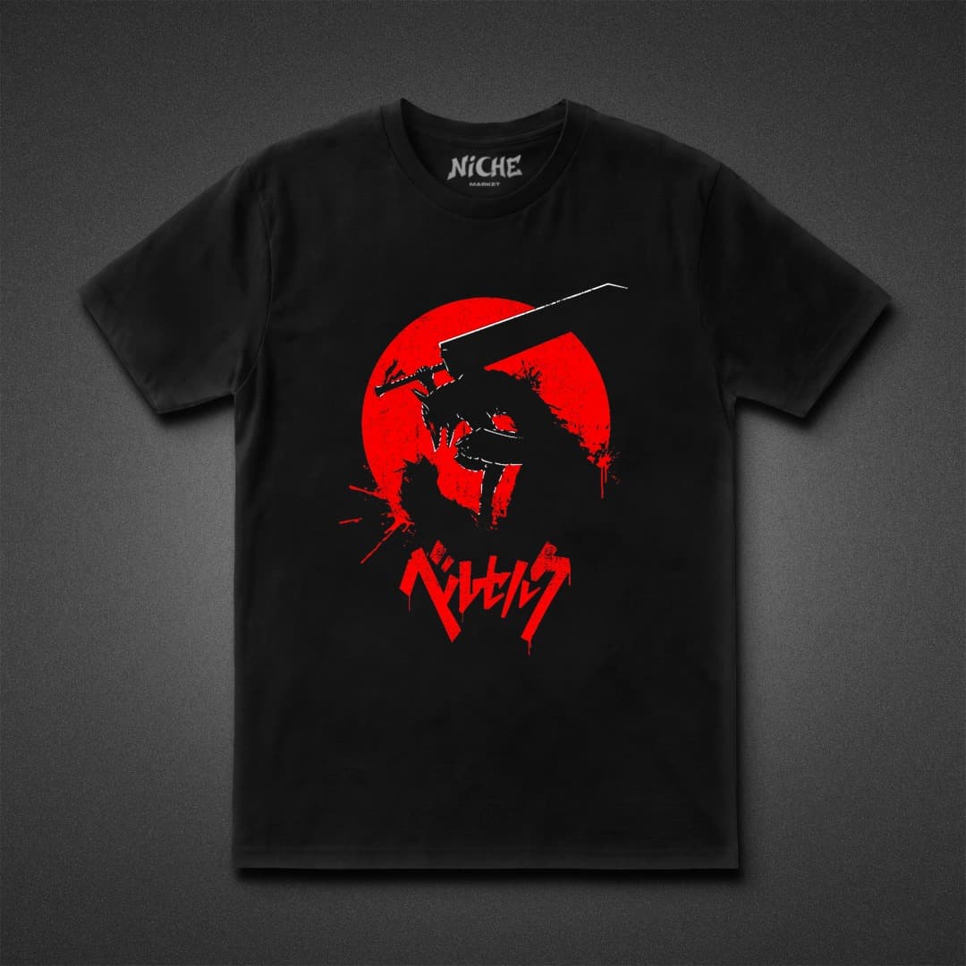 تیشرت Berserk طرح Berserker Side Red Silhouette — تصویر ۴