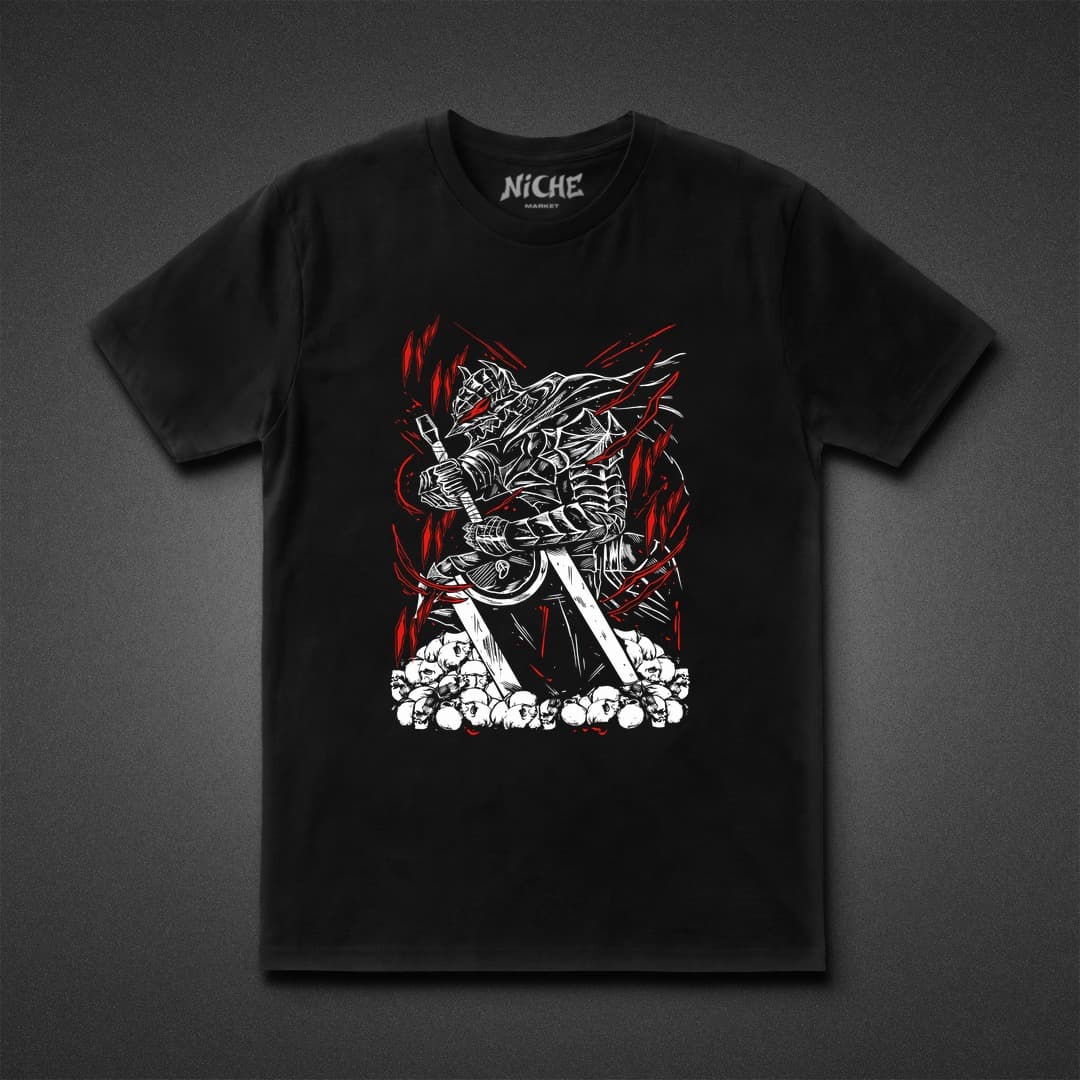 تیشرت Berserk طرح Berserker Red and White Lines — تصویر ۴