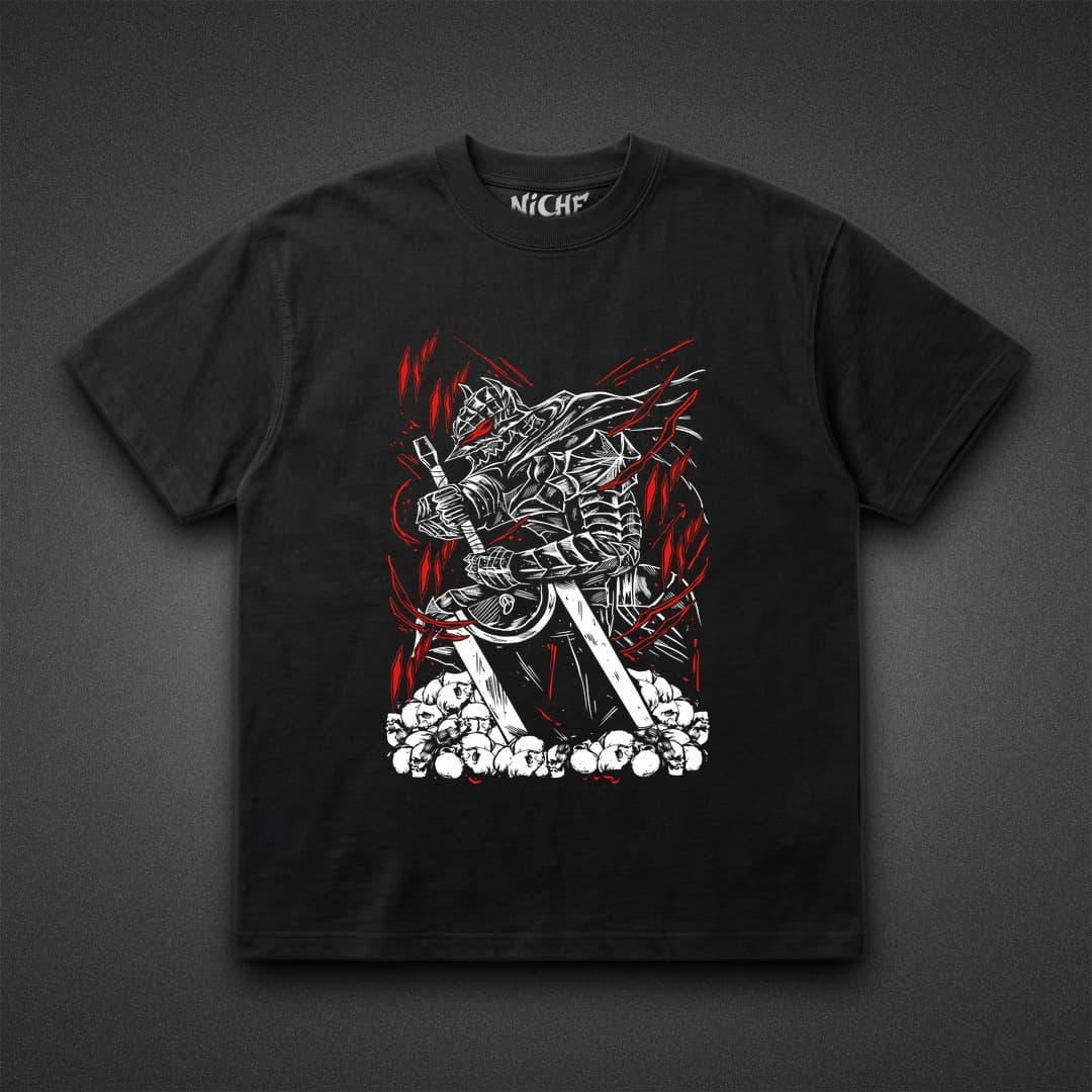 تیشرت Berserk طرح Berserker Red and White Lines — تصویر ۳