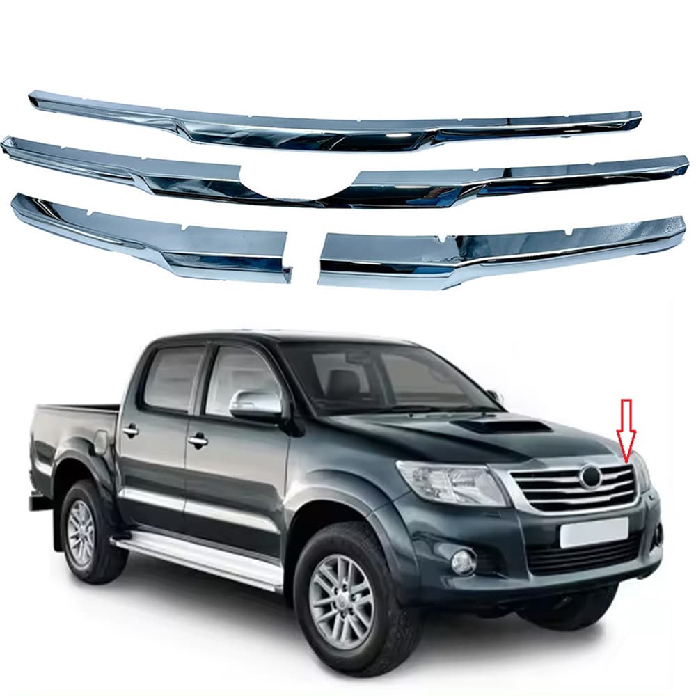 زه کروم جلو پنجره تویوتا هایلوکس مدل 2012-Toyota Hilux front window chrome strip 2015 — تصویر ۲