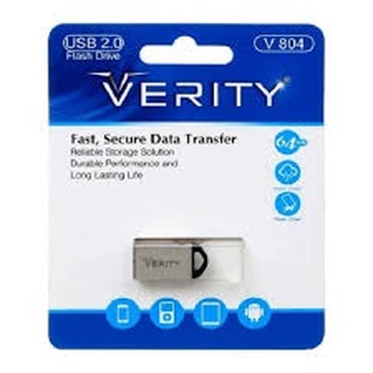 فلش مموری وریتی مدل V804 USB2.0 ظرفیت 64 گیگابایت