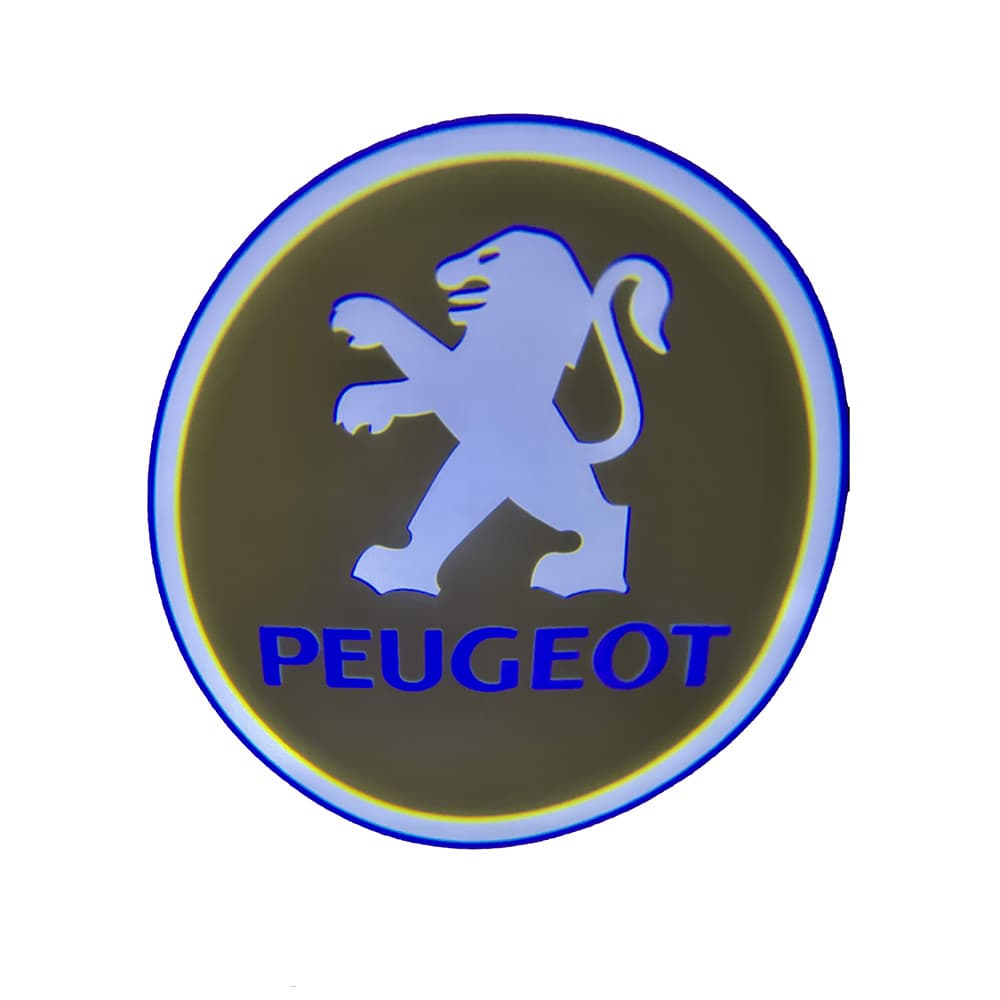 ال ای دی لوگو زیر درب ماشین (ولکام لایت) پژو LED logo Peugeot — تصویر ۳