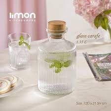 پارچ آب 1.35 لیتر درب چوبی لیمون 227159 — تصویر ۲