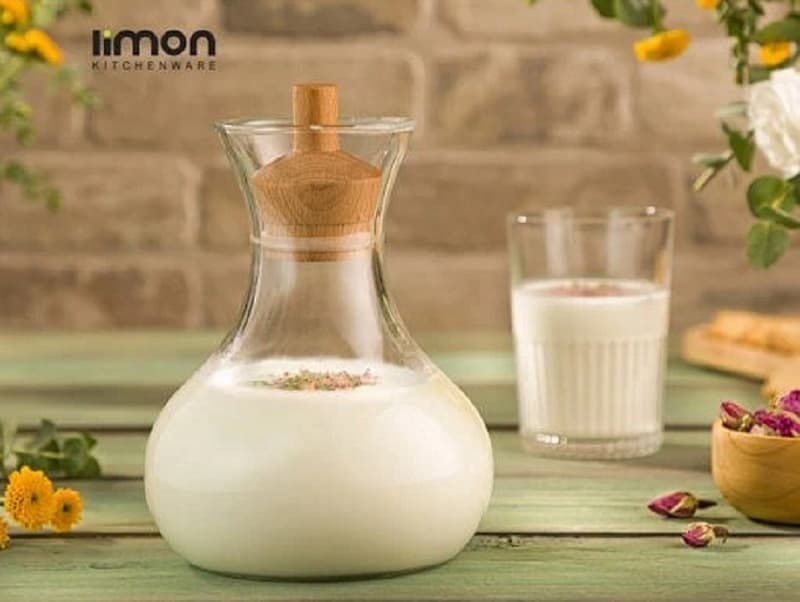 تنگ آب 950 میلی لیتر درب چوبی لیمون 2268 — تصویر ۳