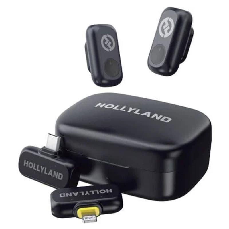 میکروفون یقه ای بی سیم Hollyland Lark A1 Combo 2 Person Wireless Microphone — تصویر ۳