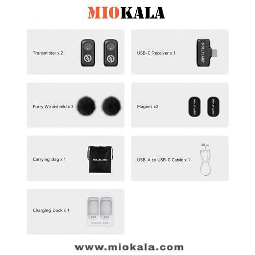 میکروفون یقه ای هالی لند HOLLYLAND LARK A1 Mini Duo — تصویر ۱۲