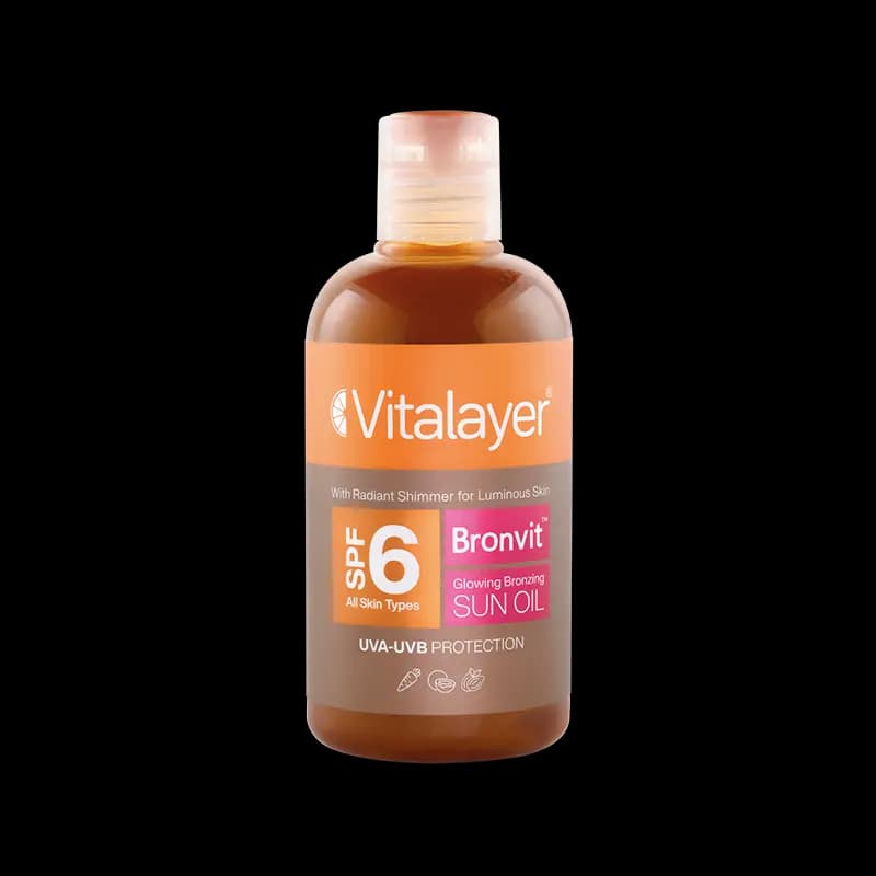 روغن آفتاب برنزه کننده اکلیلی SPF6 صورت و بدن برن ویت ویتالیر حجم 250 میلی لیتر — تصویر ۲