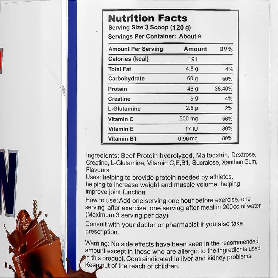 بیف پروتئین دوبیس 1000 گرمی | Doobis Beef Protein 1000G — تصویر ۴