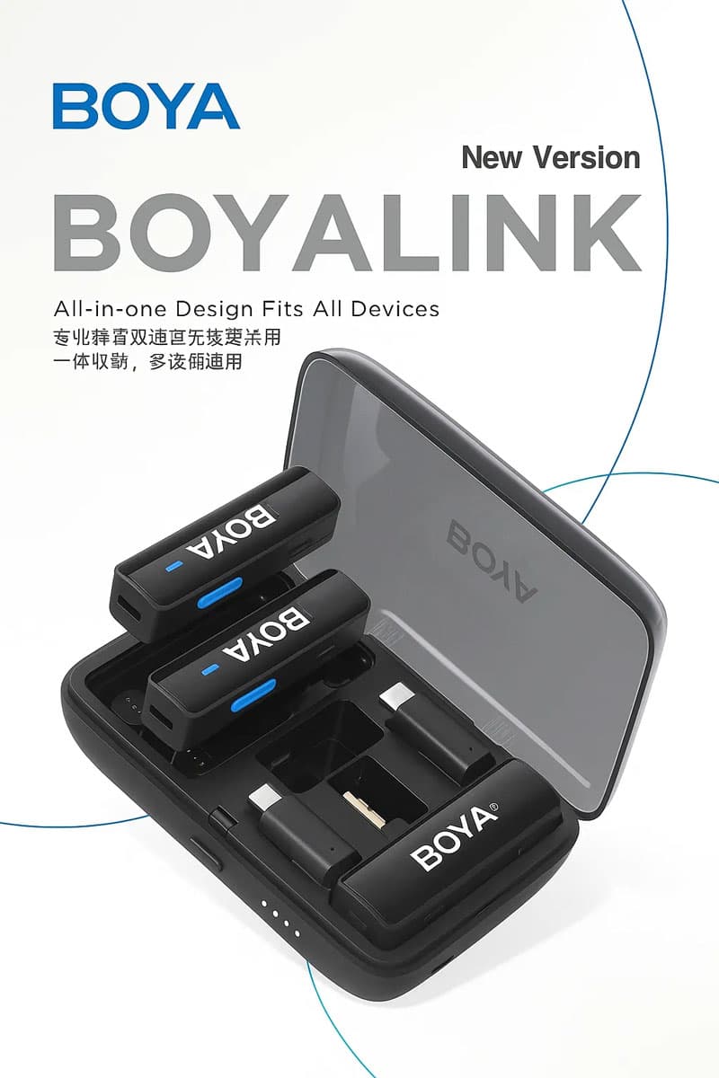 میکروفون بی‌سیم بویا BOYA LINK 2 New Version همراه با گارانتی — تصویر ۹