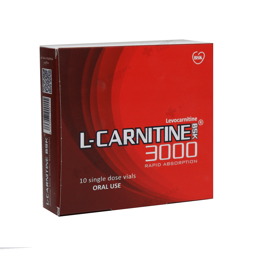 ویال خوراکی ال کارنیتین ۳۰۰۰ بی اس کی ۱۰ عدد | BSK L-Carnitine ۳۰۰۰ ۱۰ Signal Dose Vials