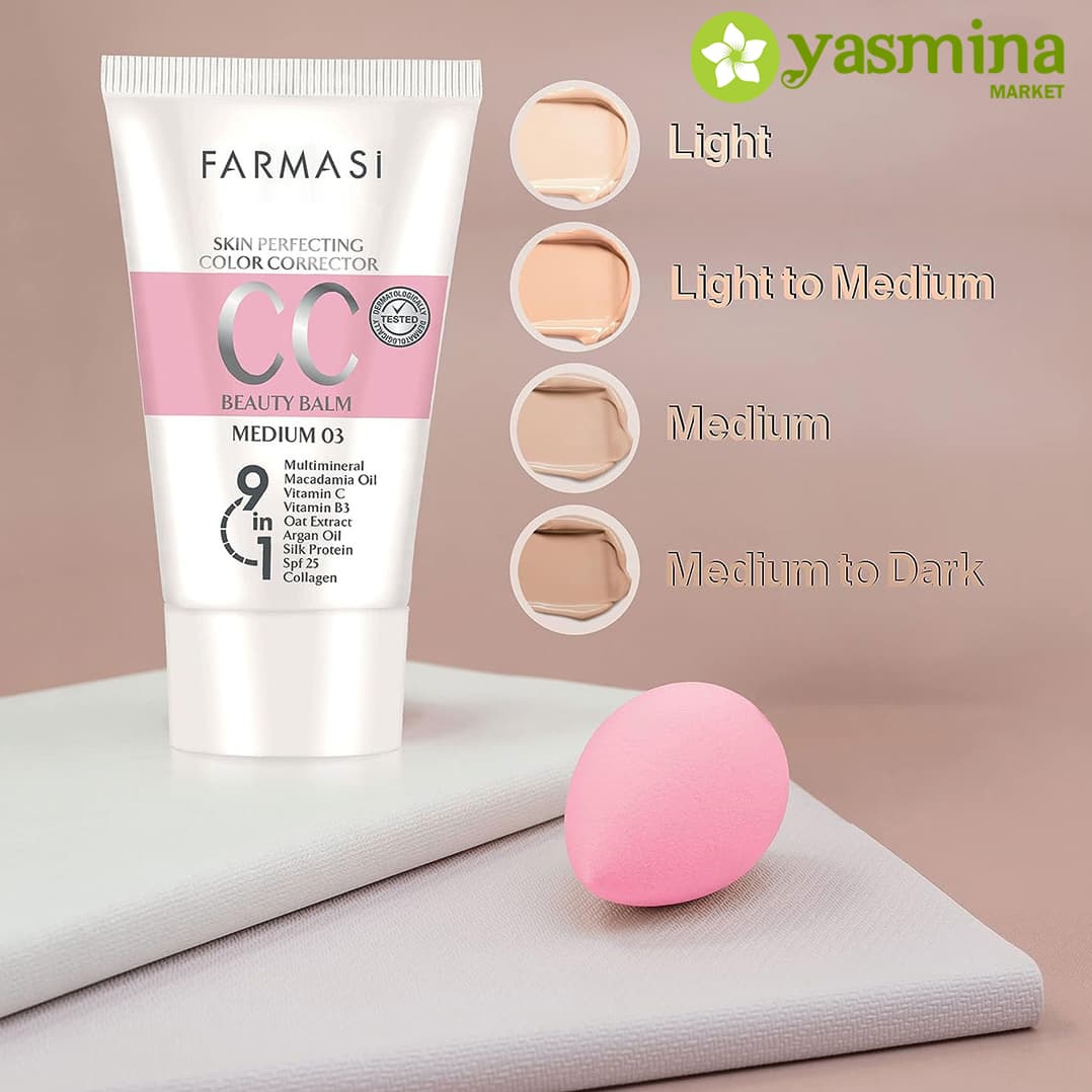 سی سی کرم فارماسی با SPF25 شماره 03 رنگ متوسط 50 میلی لیتر — تصویر ۵