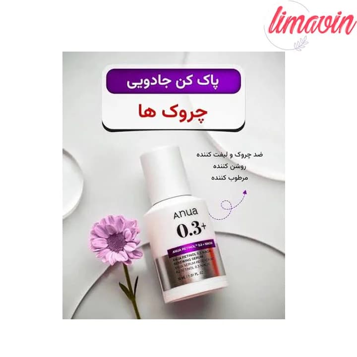 سرم ضد چروک و روشن کننده نانو رتینول 0.3 درصد و نیاسین آنوا حجم 30 میلی لیتر — تصویر ۳