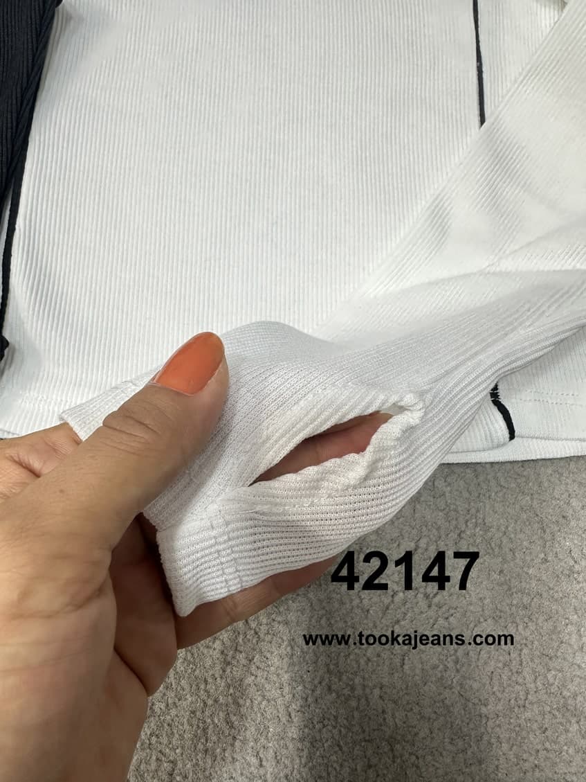 نیم تنه مغزی دوزی آستین بلند فینگر دار — تصویر ۵