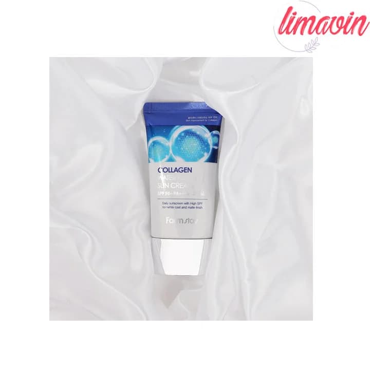 کرم ضد آفتاب بدون رنگ فارم استی SPF 50 مدل Collagen Water مناسب انواع پوست وزن 50 گرم — تصویر ۳