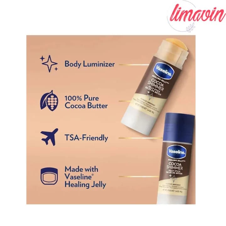 شیمر استیکی وازلین مدل Cocoa Shimmer حجم 40 گرم — تصویر ۹