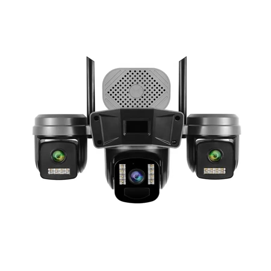 دوربین مینی اسپیددام سیمکارتی 5مگاپیکسل 3لنزه پنل خورشیدی آژیردار OKAM PRO مدل TL1 — تصویر ۳