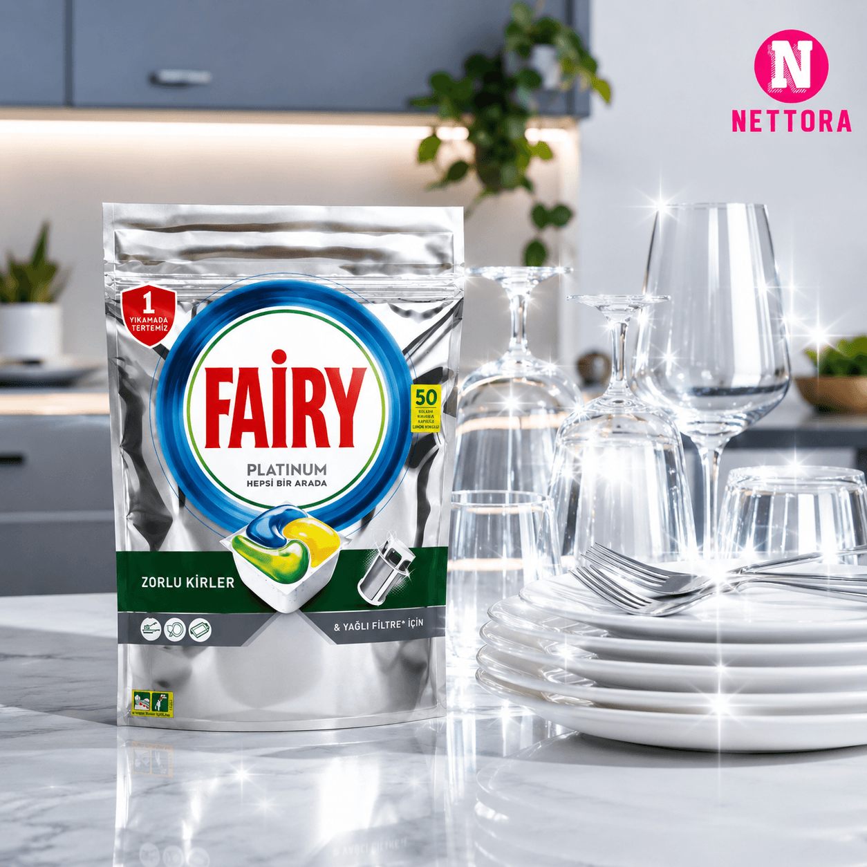 قرص ماشین ظرفشویی 50عددی فیری پلاتنیوم Fairy Platinum