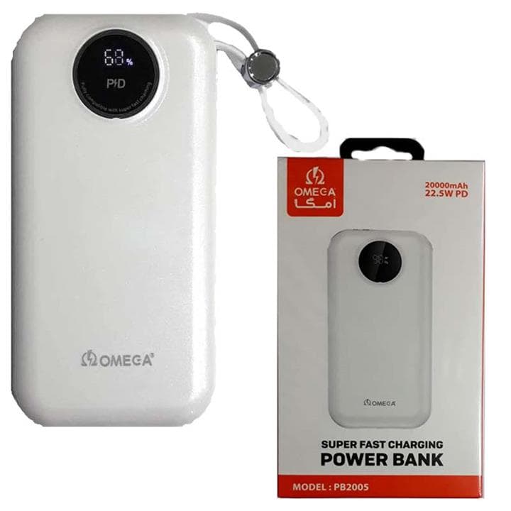 پاوربانک امگا OMEGA مدل PB2005 ظرفیت ۲۰۰۰۰ — تصویر ۲