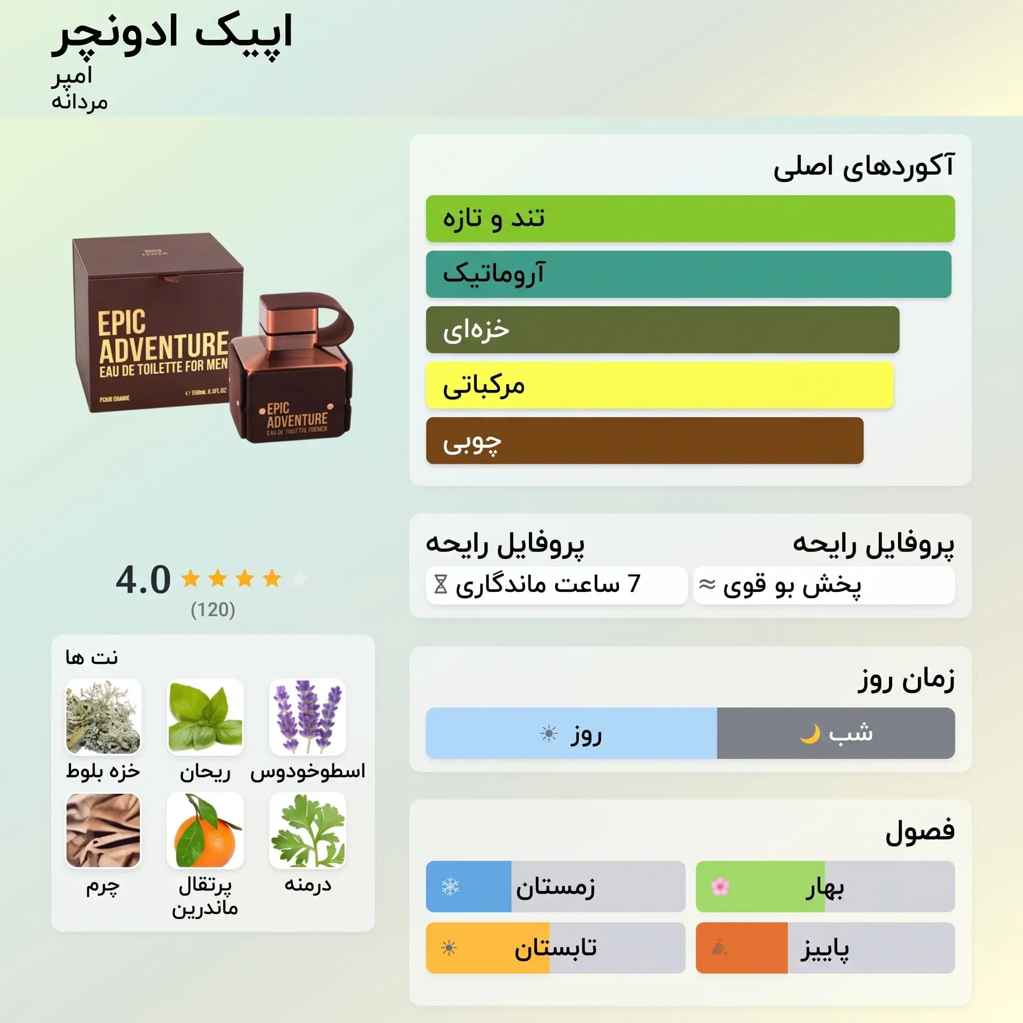 عطر ادکلن امپر اپیک ادونچر اصل | Emper Epic Adventure — تصویر ۱۰