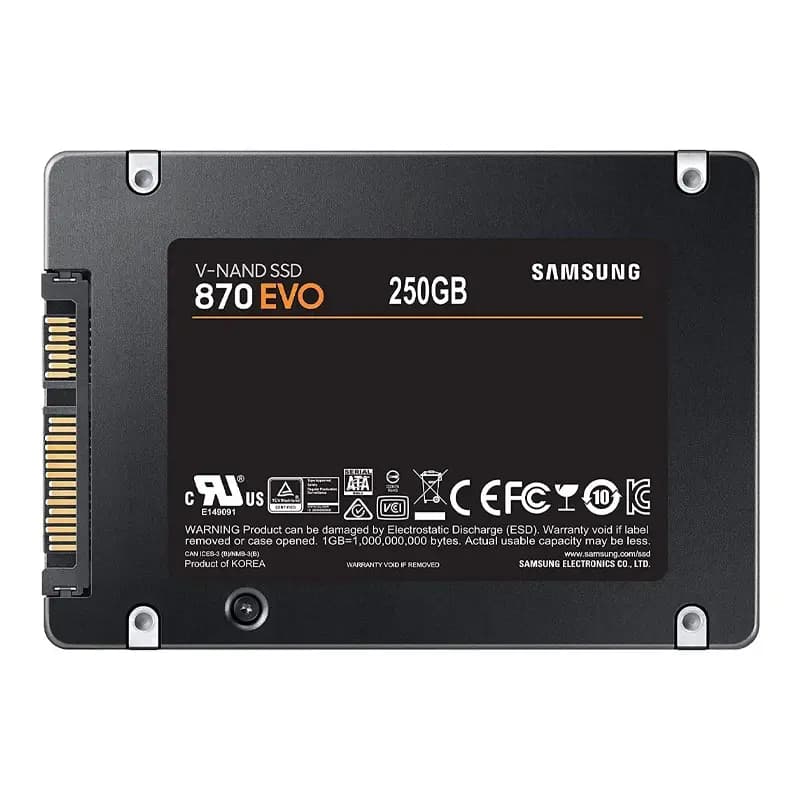 هارد اس اس دی اینترنال سامسونگ مدل EVO 870 ظرفیت 250 گیگابایت — تصویر ۴
