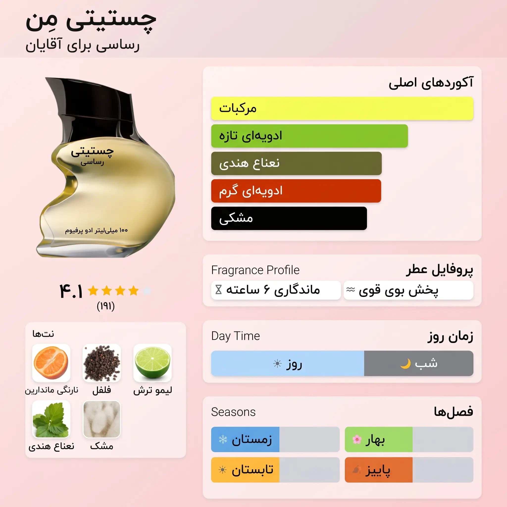 عطر ادکلن رصاصی چستیتی اصل مردانه | Rasasi Chastity Men — تصویر ۷