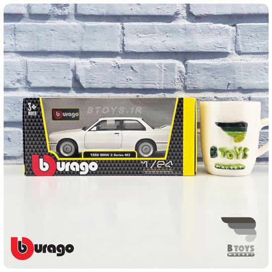 ماکت بی ام و ام 3 سفید بوراگو(BMW M3 1988 Burago) مقیاس:1/24 — تصویر ۱۰