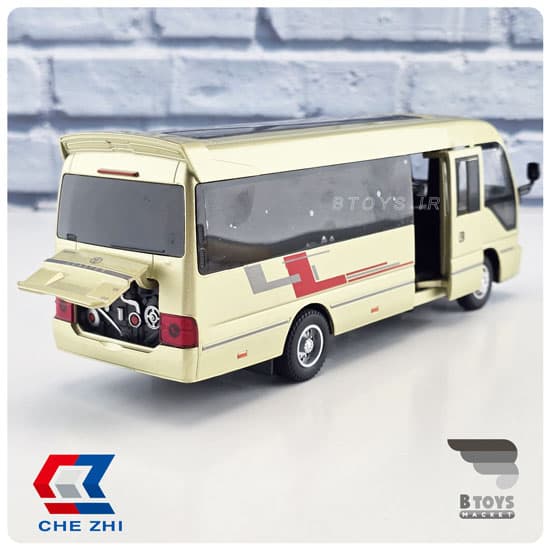 ماکت مینی بوس تویوتا کاستر طلایی چژی (Mini BUS Toyota COSTER)مقیاس:1/24 — تصویر ۹