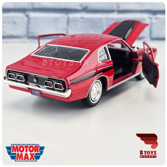 ماکت مرکوری جی تی 1971 قرمز موتور مکس(Mercury Comet GT motor max)مقیاس:1/24 — تصویر ۹