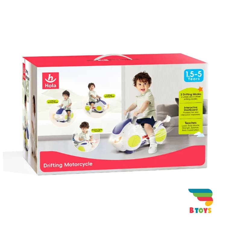 موتورسیکلت دریفتینیگ پایی چراغ دار دودزا هولی تویز(هولا تویز)کد8956 (Hola toys-8956)