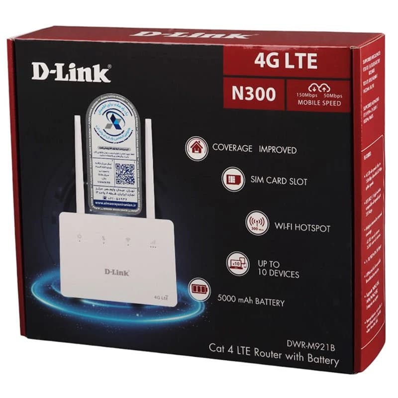 مودم روتر سیم کارتی 4G LTE دی لینک مدل DWR-M921B — تصویر ۵