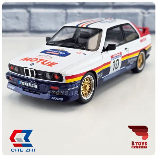 ماکت بی ام و ام 3 ای 30 قرمز طرح دار چژی(BMW M3 E30 Chezhi) مقیاس:1/24 — تصویر ۸