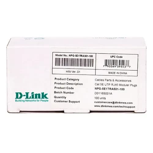 سوکت شبکه RJ45 CAT5e دی لینک 20تایی | D-Link NPG-5E1TRA501 — تصویر ۲