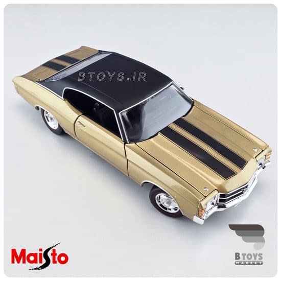 ماکت شورولت چِویل طلایی مایستو (Chevrolet chevelle ss Maisto)مقیاس:1/18 — تصویر ۶
