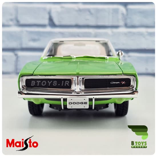 ماکت دوج چارجر 1969 سبز مایستو(Dodge Charger 1969 Maisto) مقیاس:1/18 — تصویر ۵