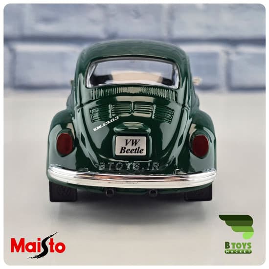 ماکت فولکس بیتل کلاسیک سبز مایستو(Vlkswagen Beetle Maisto)مقیاس:1/24 — تصویر ۱۱